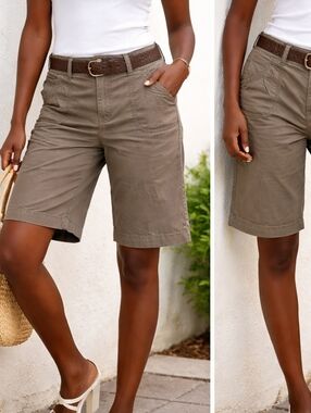 Calvin Klein Jeans Brand Women's Khaki Bermuda Shorts (Plus Size)